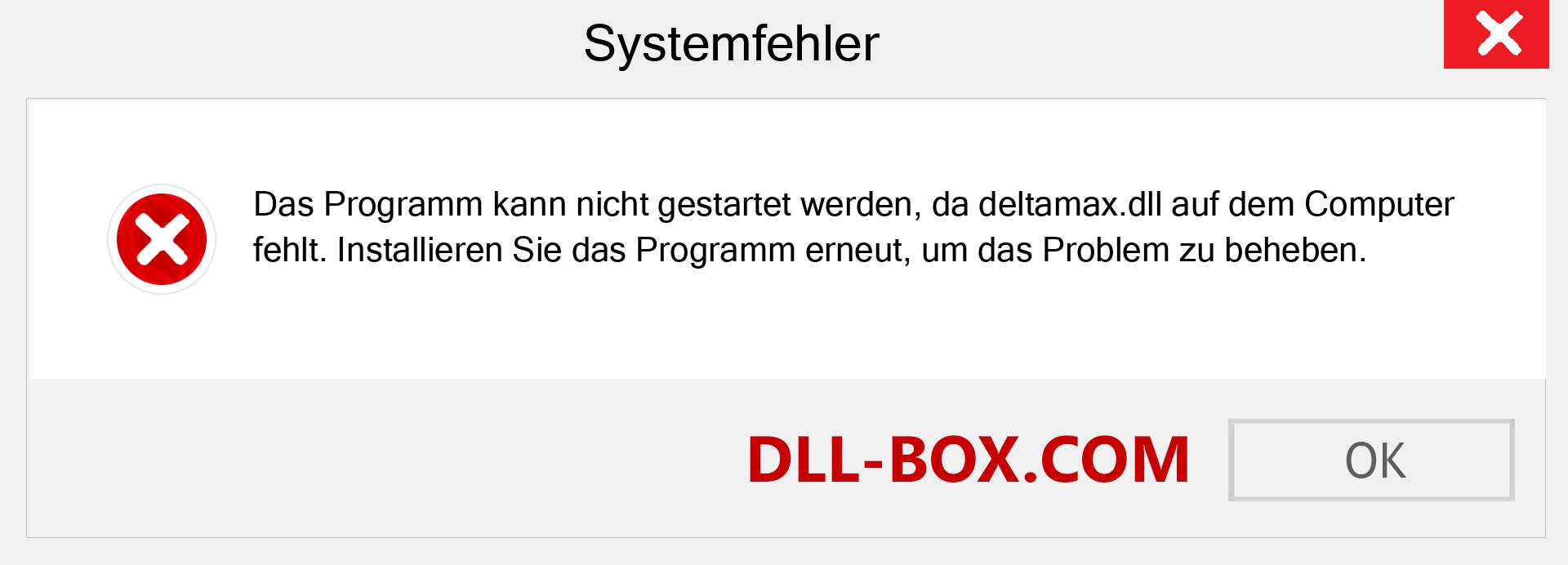 deltamax.dll-Datei fehlt?. Download für Windows 7, 8, 10 - Fix deltamax dll Missing Error unter Windows, Fotos, Bildern