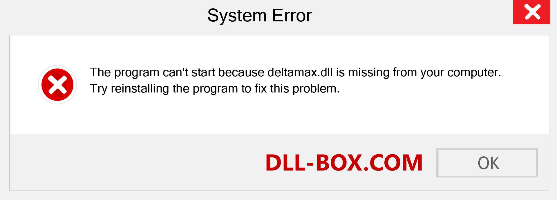  deltamax.dll file is missing?. Download for Windows 7, 8, 10 - Fix  deltamax dll Missing Error on Windows, photos, images