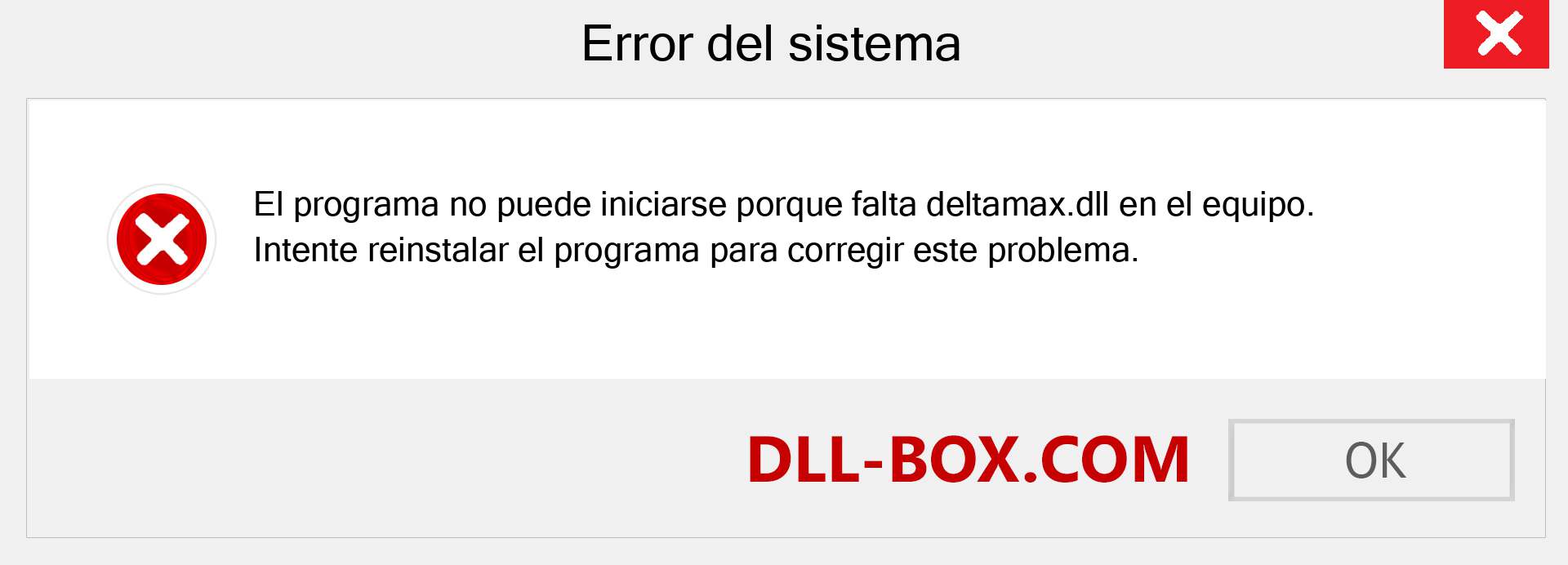 ¿Falta el archivo deltamax.dll ?. Descargar para Windows 7, 8, 10 - Corregir deltamax dll Missing Error en Windows, fotos, imágenes